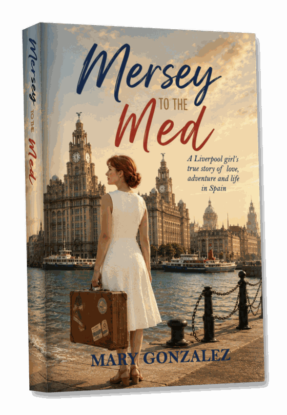 Mersey to the Med by Mary Gonzalez, a Liverpool girl's true story of love, adventure and life in Spain